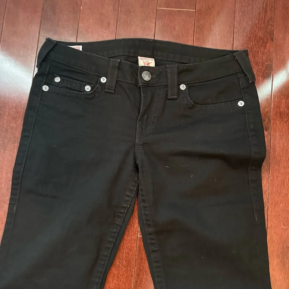 True Religion low rise Black Flare Jeans - Picture 2 of 12